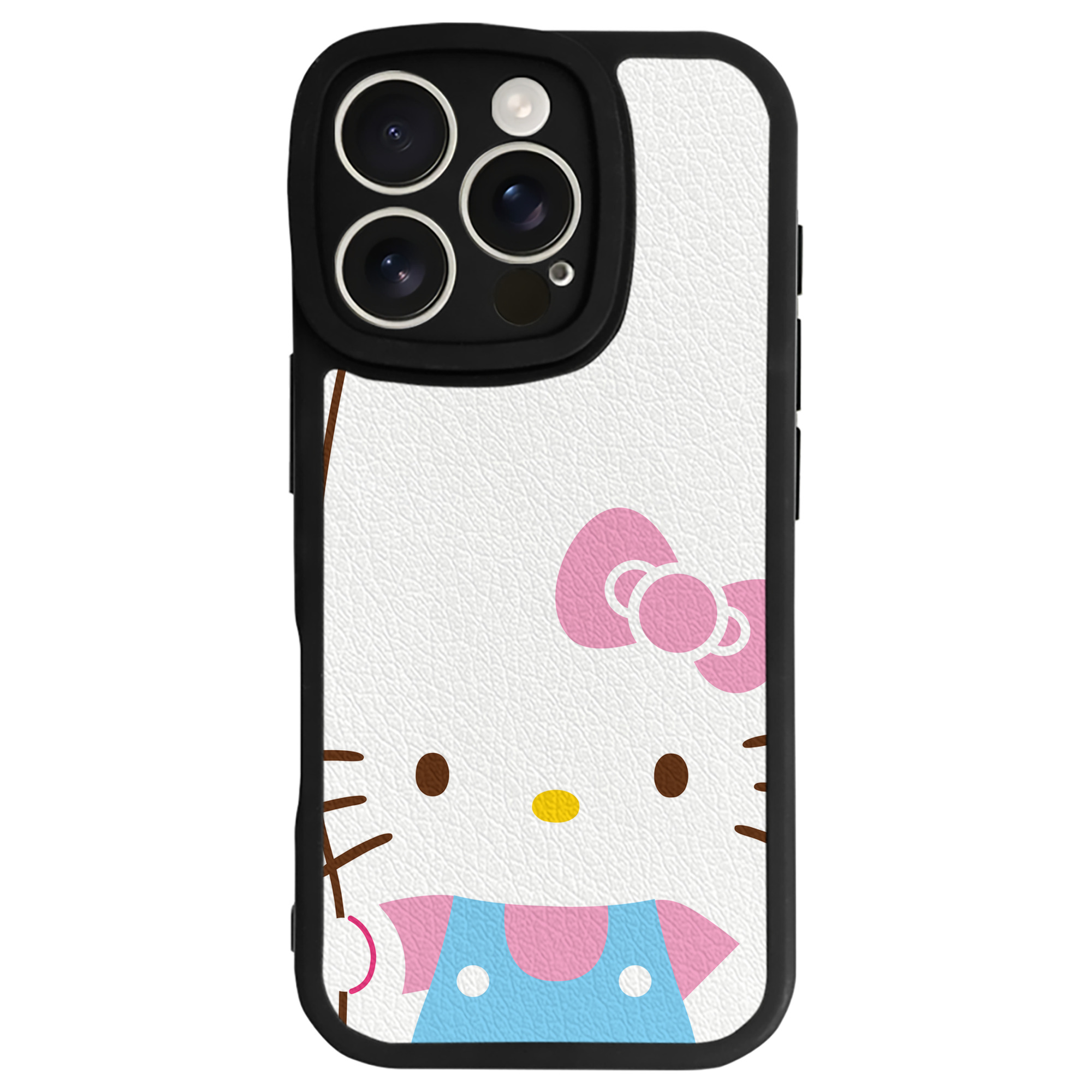 （画像用） Hello Kitty ハローキティ 【iPhone 16シリーズ対応】シリコンスマホケース（レザー調） 材質：シリコン